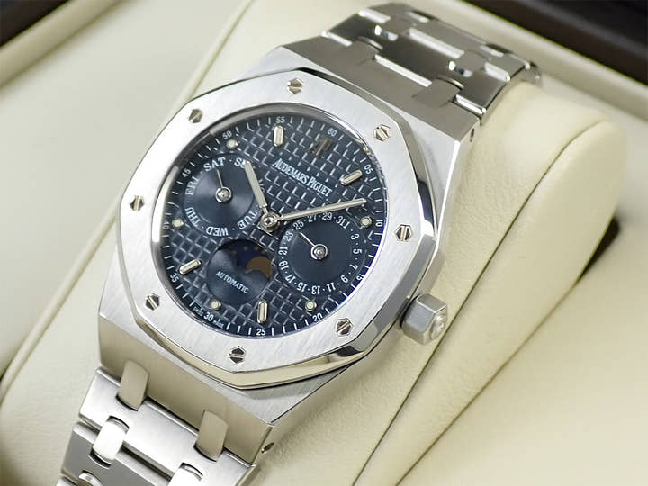 オーデマピゲ ロイヤルオーク デイデイト ムーンフェイズ Ref.25594ST.OO.0789ST.03 ステンレススチール ブルー文字盤