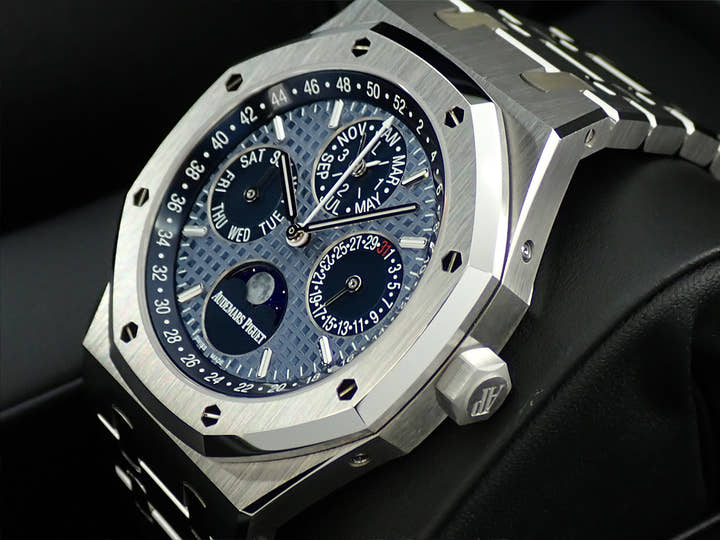 オーデマピゲ ロイヤルオーク パーペチュアルカレンダー Ref.26574ST.OO.1220ST.03 ステンレススチール ナイトブルー文字盤