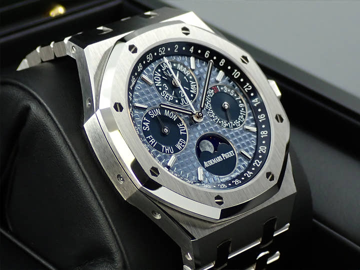 オーデマピゲ ロイヤルオーク パーペチュアルカレンダー Ref.26574ST.OO.1220ST.03 ステンレススチール ナイトブルー文字盤