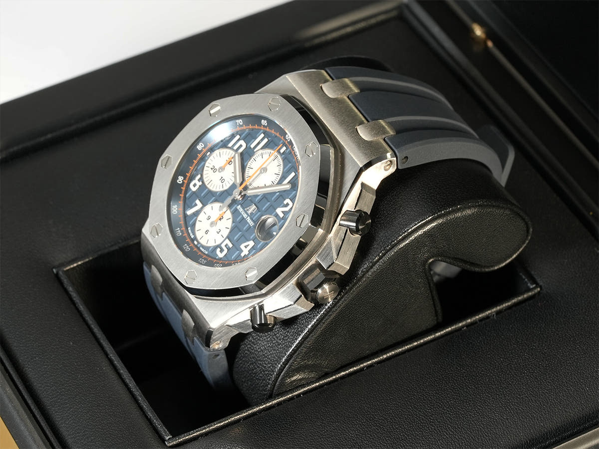 オーデマピゲ ロイヤルオーク オフショア クロノグラフ Ref.26470ST.OO.A027CA.01 ブルー文字盤 美品 JL9TZ537
