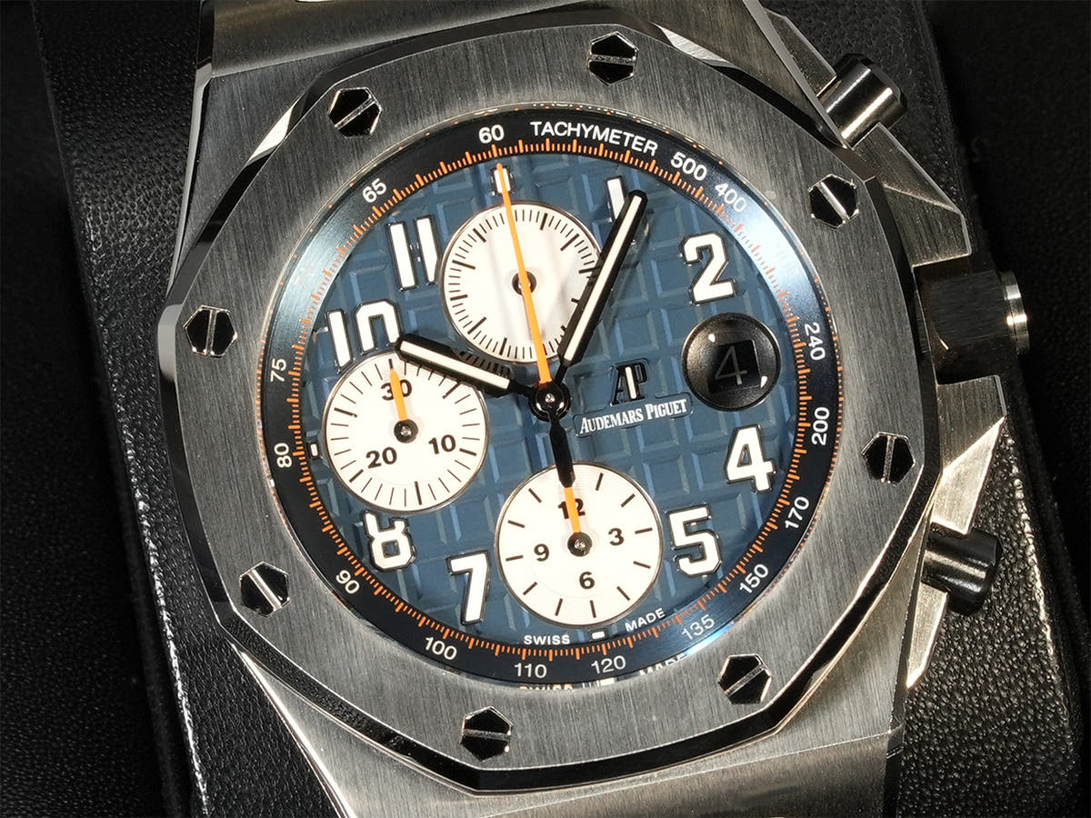 オーデマピゲ ロイヤルオーク オフショア クロノグラフ Ref.26470ST.OO.A027CA.01 ブルー文字盤 美品 JL9TZ537