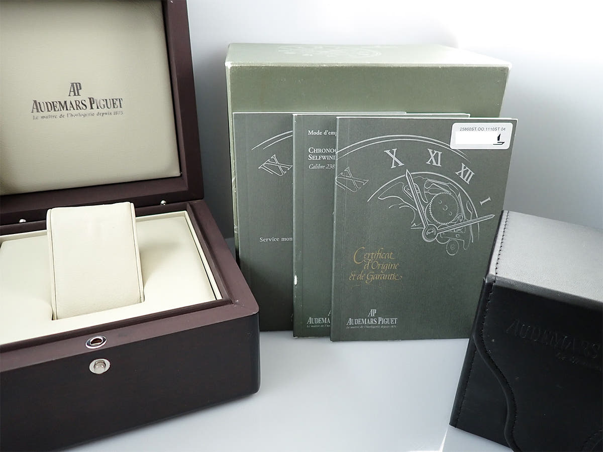 オーデマピゲ ロイヤルオーク クロノグラフ Ref.25860ST.OO.1110ST.04 ブルー文字盤 美品 8M302UTL