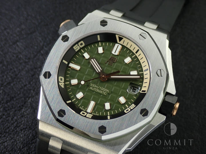 オーデマピゲ ロイヤルオーク オフショア ダイバー Ref.15720ST.OO.A052CA.01 ステンレススチール カーキグリーン文字盤