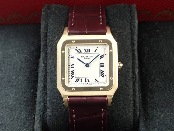 カルティエ サントス デュモン エクストラスリム CPCP Ref.W1527751 アイボリー文字盤 中古 K82Z868T