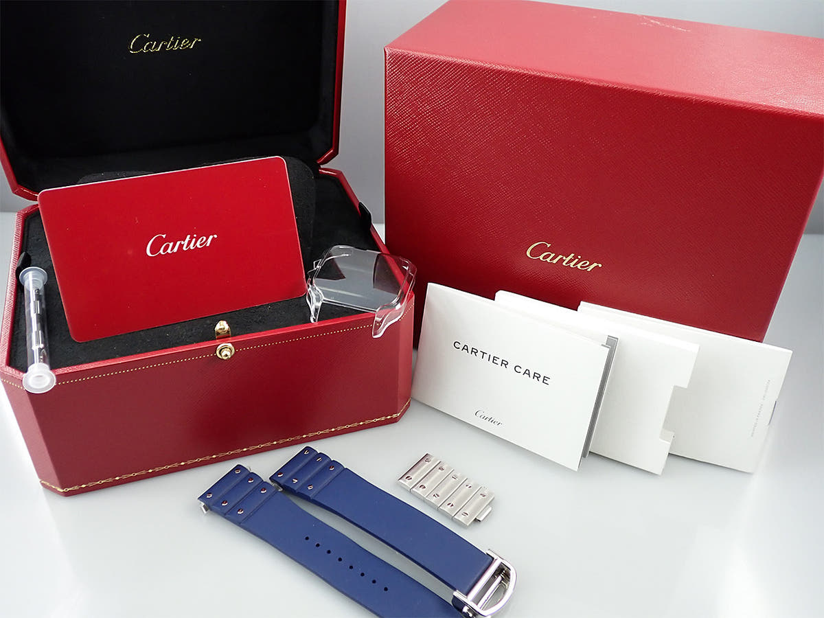 カルティエ サントス ドゥ カルティエ Ref.WSSA0048 ブルー文字盤 極美品 8J4ZLJU6