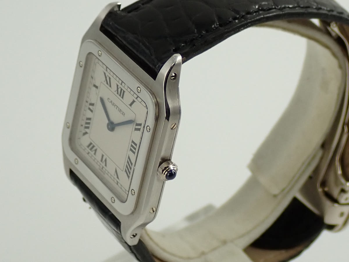 カルティエ サントス デュモン Ref.1575 シルバー文字盤 中古 09SVTJ6Z