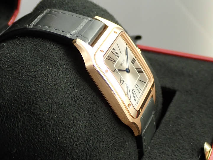 カルティエ サントス デュモン LM Ref.WGSA0021 シルバー文字盤 中古 VL51919W