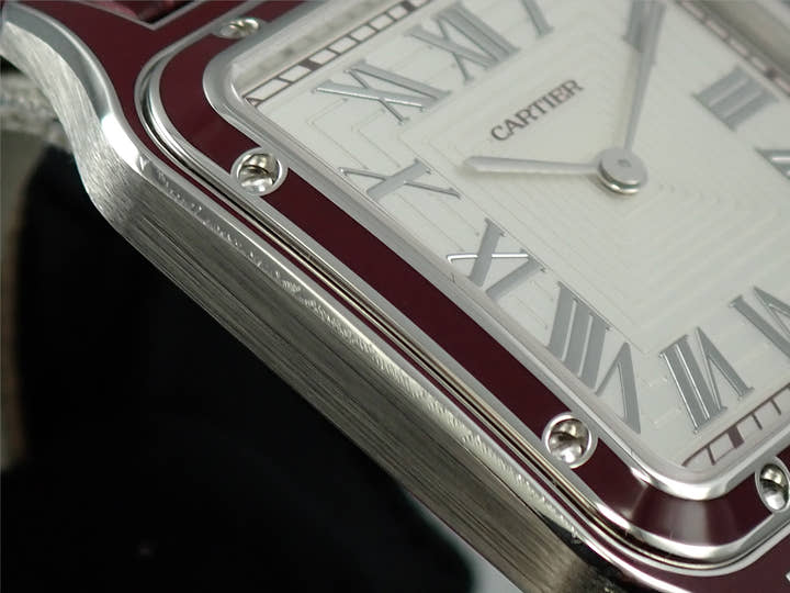カルティエ サントス デュモン LM Ref.WGSA0053 シルバー文字盤 美中古 5V4SZP1C