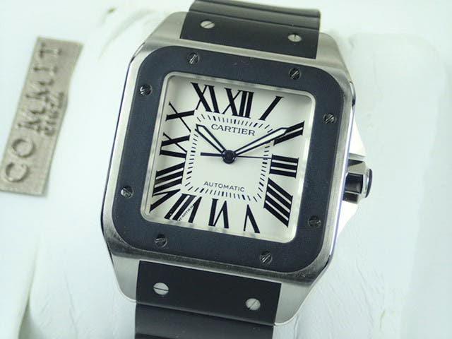 カルティエ サントス100 Ref.W20121UZ シルバー文字盤 中古 santos100-2