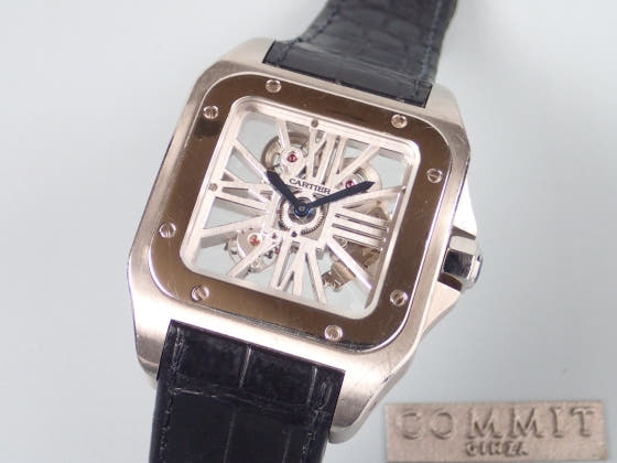 カルティエ サントス100 Ref.W2020018 スケルトン文字盤 中古 santos100