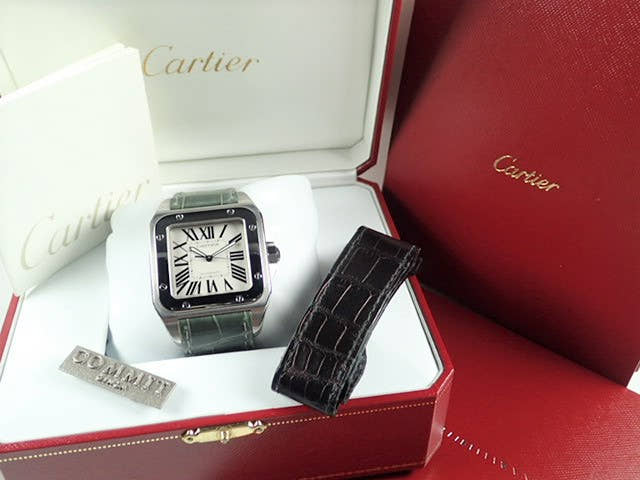 カルティエ サントス100 Ref.CRW20073X8 シルバー文字盤 中古 santos-3