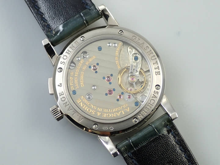 A.ランゲ＆ゾーネ サクソニア Ref.105.027 ブルー文字盤 中古 3MW3Y883