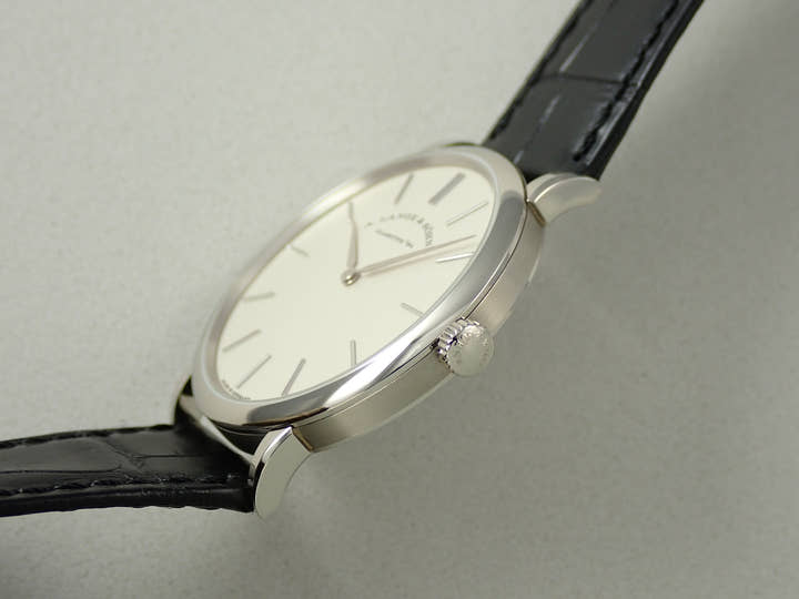 A.ランゲ＆ゾーネ サクソニア フラッハ Ref.201.027 シルバー文字盤 美品 J94F3ZSK