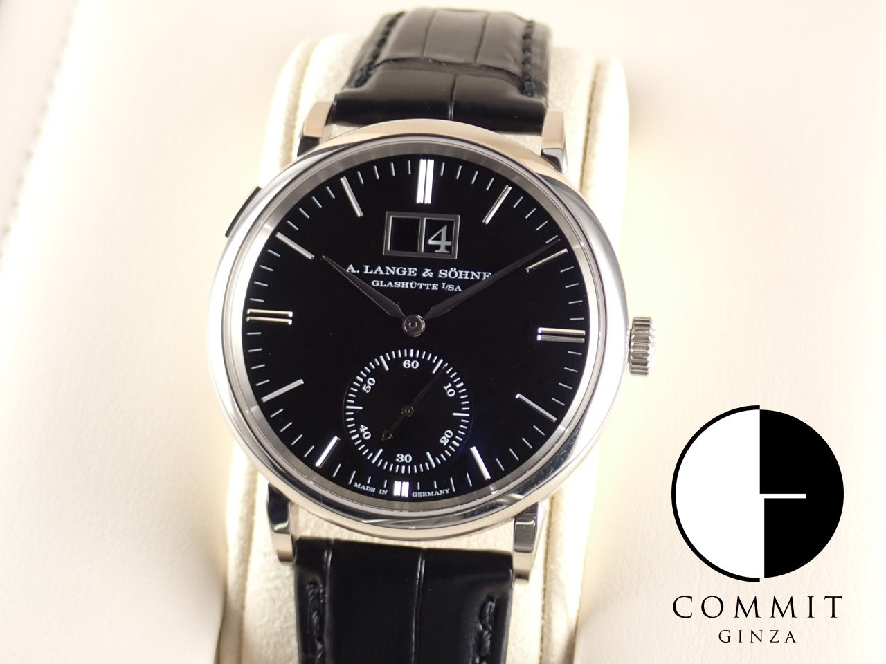 A. Lange &amp; Söhne Saxonia Outsize Date 18KWG &lt;Warranty, Box, etc.&gt;