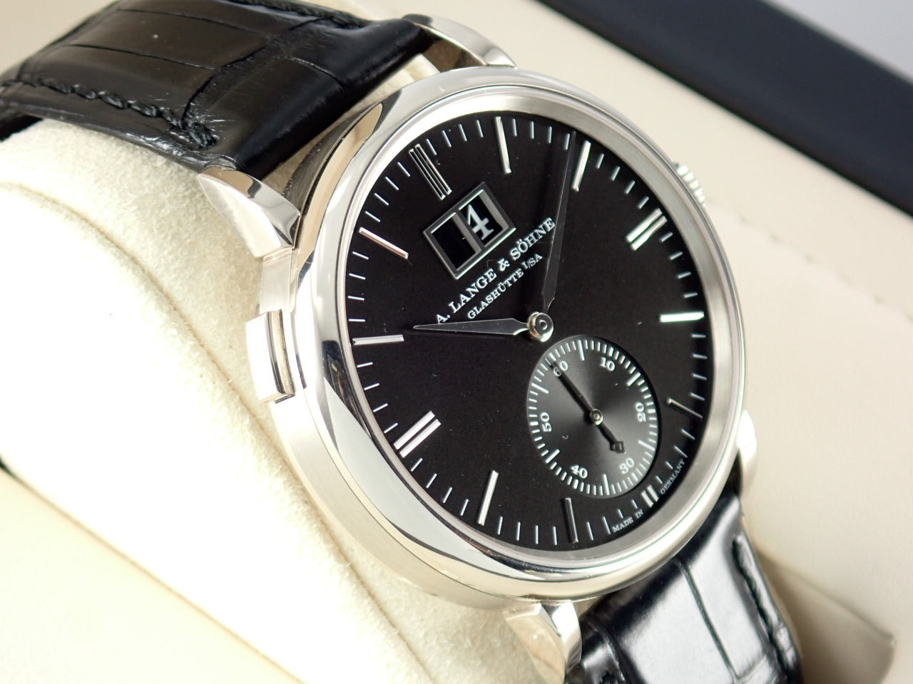 A. Lange &amp; Söhne Saxonia Outsize Date 18KWG &lt;Warranty, Box, etc.&gt;