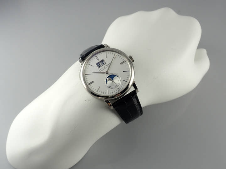 A.ランゲ＆ゾーネ サクソニア Ref.384.026 シルバー文字盤 中古 saxonia-8