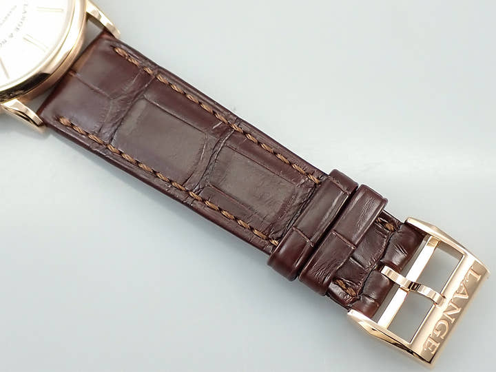 A.ランゲ＆ゾーネ サクソニア フラッハ Ref.201.033 シルバー文字盤 美品 YSW6Z605