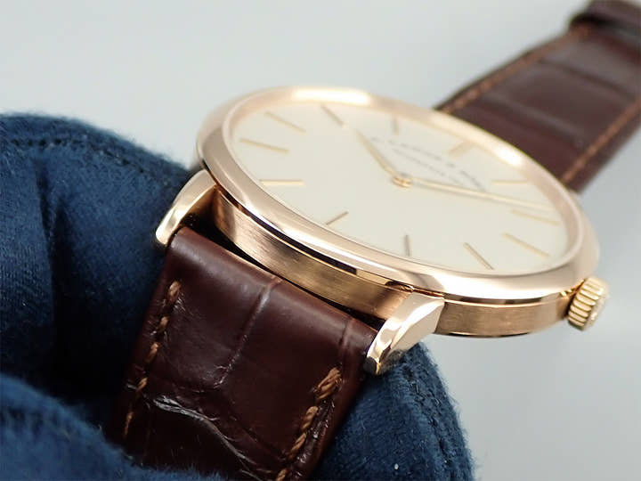 A.ランゲ＆ゾーネ サクソニア フラッハ Ref.201.033 シルバー文字盤 美品 YSW6Z605