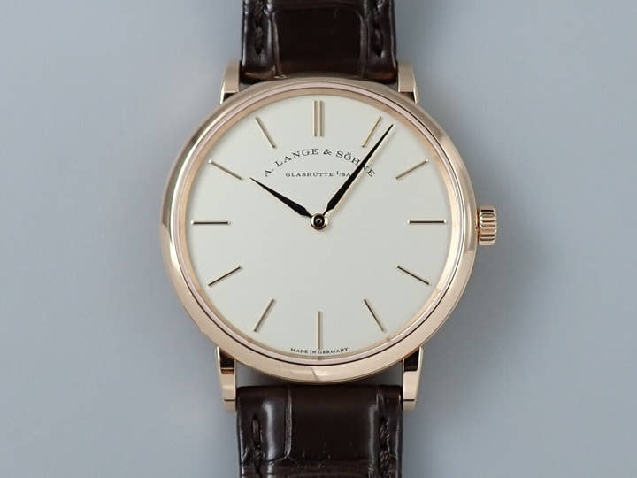 A.ランゲ＆ゾーネ サクソニア フラッハ Ref.201.033 シルバー文字盤 中古 3RK4P3HS