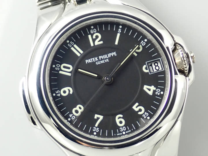 パテックフィリップ スカルプチャー Ref.5091/1A-010 ステンレススチール ブラック文字盤