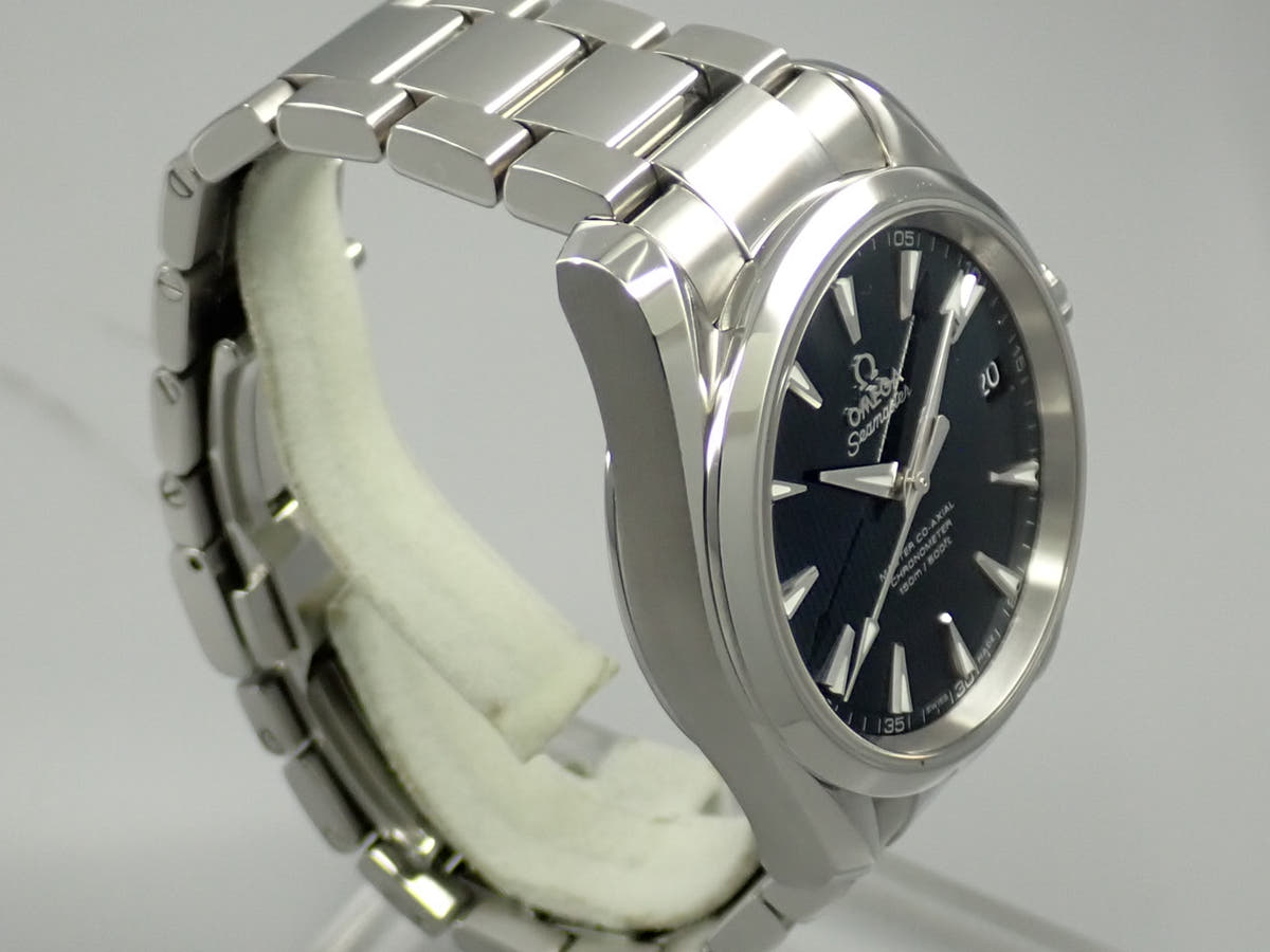 オメガ シーマスター アクアテラ マスター コーアクシャル クロノメーター Ref.231.10.39.21.03.002 ブルー文字盤 中古 94JS1380