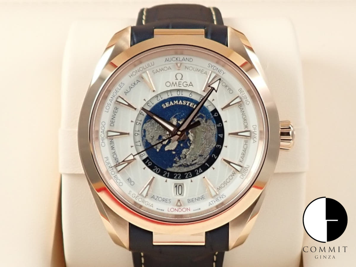 Omega Seamaster Aqua Terra GMT World Timer Ref.220.53.43.22.02.001 Silver Dial Used 5KST0600