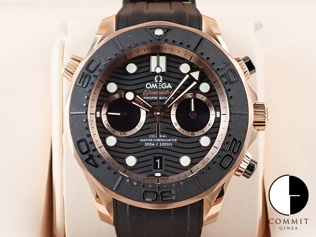 オメガ シーマスター ダイバー300M コーアクシャル マスター クロノメーター クロノグラフ Ref.210.62.44.51.01.001 ブラック文字盤 未使用 T5A5MC27