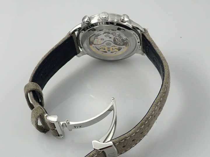 グラスヒュッテオリジナル セネタ シックスティーズ クロノグラフ Ref.1-39-34-04-22-04 グレイシャーブルー文字盤 極美品 RI588087