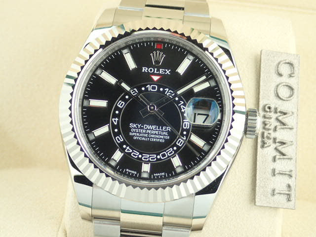 ロレックス スカイドゥエラー Ref.326934 ブラック文字盤 未使用 sky-dweller-10 オイスターブレスレット