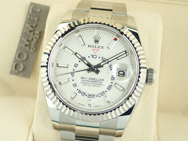 ロレックス スカイドゥエラー Ref.326934 ホワイト文字盤 美品 sky-dweller-11 オイスターブレスレット