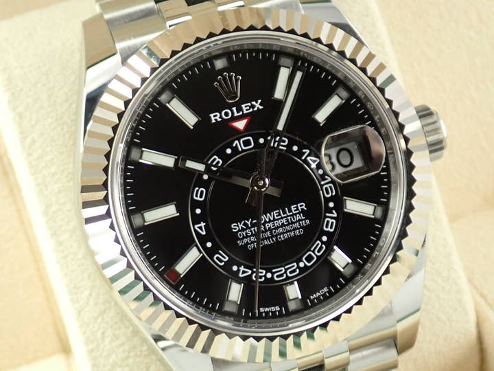 ロレックス スカイドゥエラー Ref.326934 ステンレススチール/ホワイトゴールド ブラック文字盤 ジュビリーブレスレット 未使用 74A02242