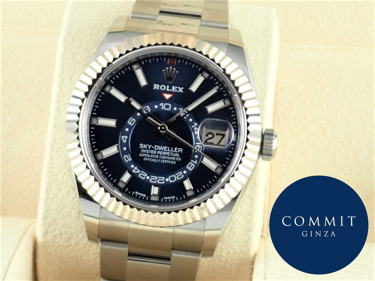 Rolex Sky-Dweller Ref. 326934, blue dial, unused, Oyster bracelet (sky-dweller-18).