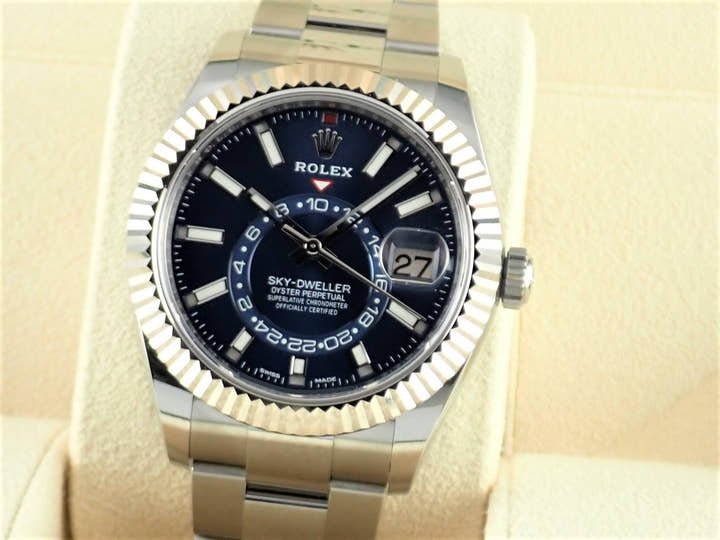 Rolex Sky-Dweller Ref. 326934, blue dial, unused, Oyster bracelet (sky-dweller-18).