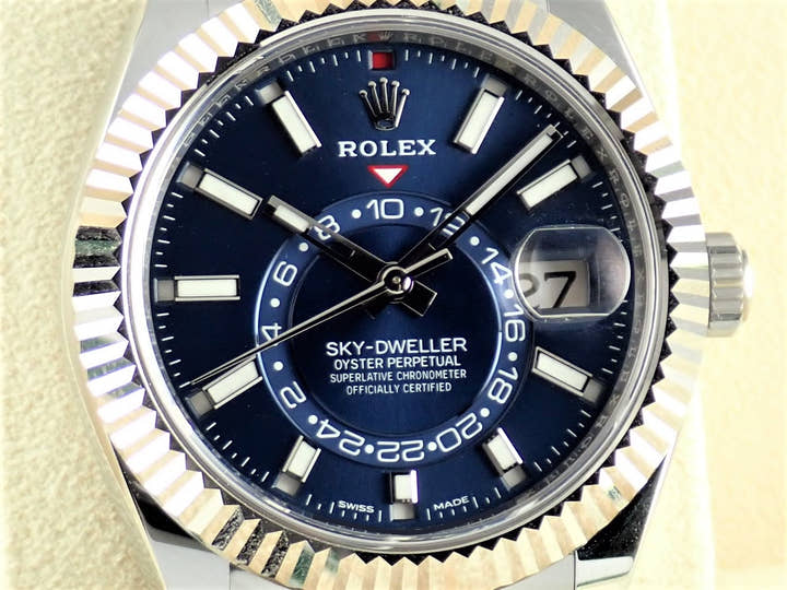 Rolex Sky-Dweller Ref. 326934, blue dial, unused, Oyster bracelet (sky-dweller-18).