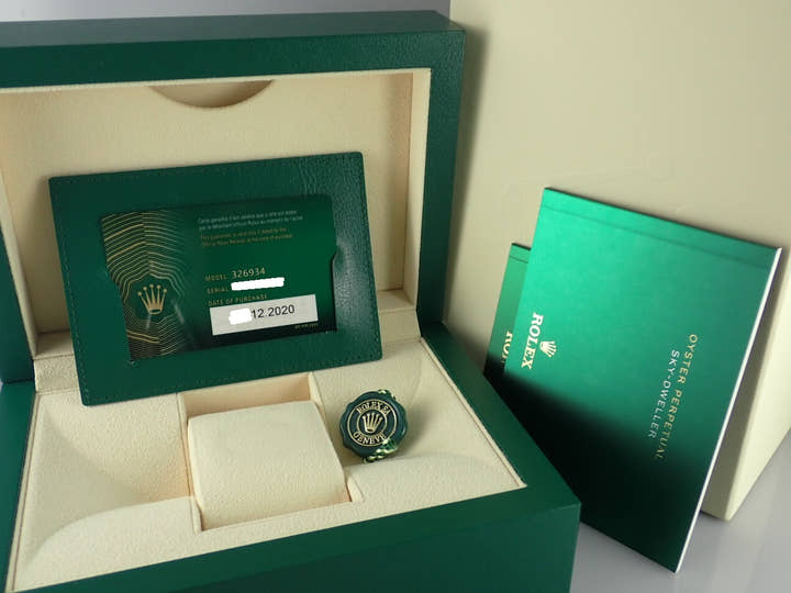 Rolex Sky-Dweller Ref. 326934, blue dial, unused, Oyster bracelet (sky-dweller-18).
