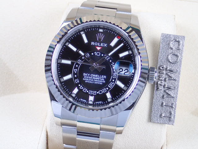 ロレックス スカイドゥエラー Ref.326934 ブラック文字盤 未使用 sky-dweller オイスターブレスレット