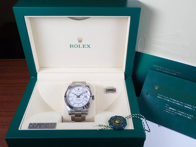 ロレックス スカイドゥエラー Ref.326934 ホワイト文字盤 未使用 sky-dweller-2 オイスターブレスレット