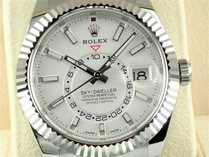 ロレックス スカイドゥエラー Ref.326934 ホワイト文字盤 未使用 sky-dweller-21 オイスターブレスレット