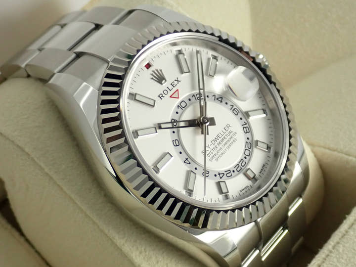 ロレックス スカイドゥエラー Ref.326934 ホワイト文字盤 未使用 sky-dweller-21 オイスターブレスレット