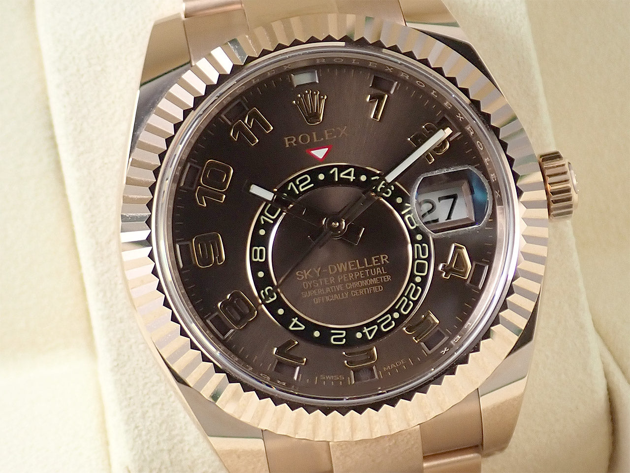 Rolex Sky-Dweller Ref.326935 18KERG Chocolate Arabic Dial