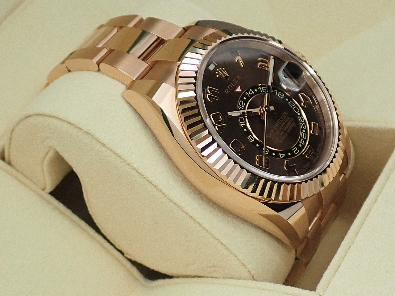 Rolex Sky-Dweller Ref.326935 18KERG Chocolate Arabic Dial