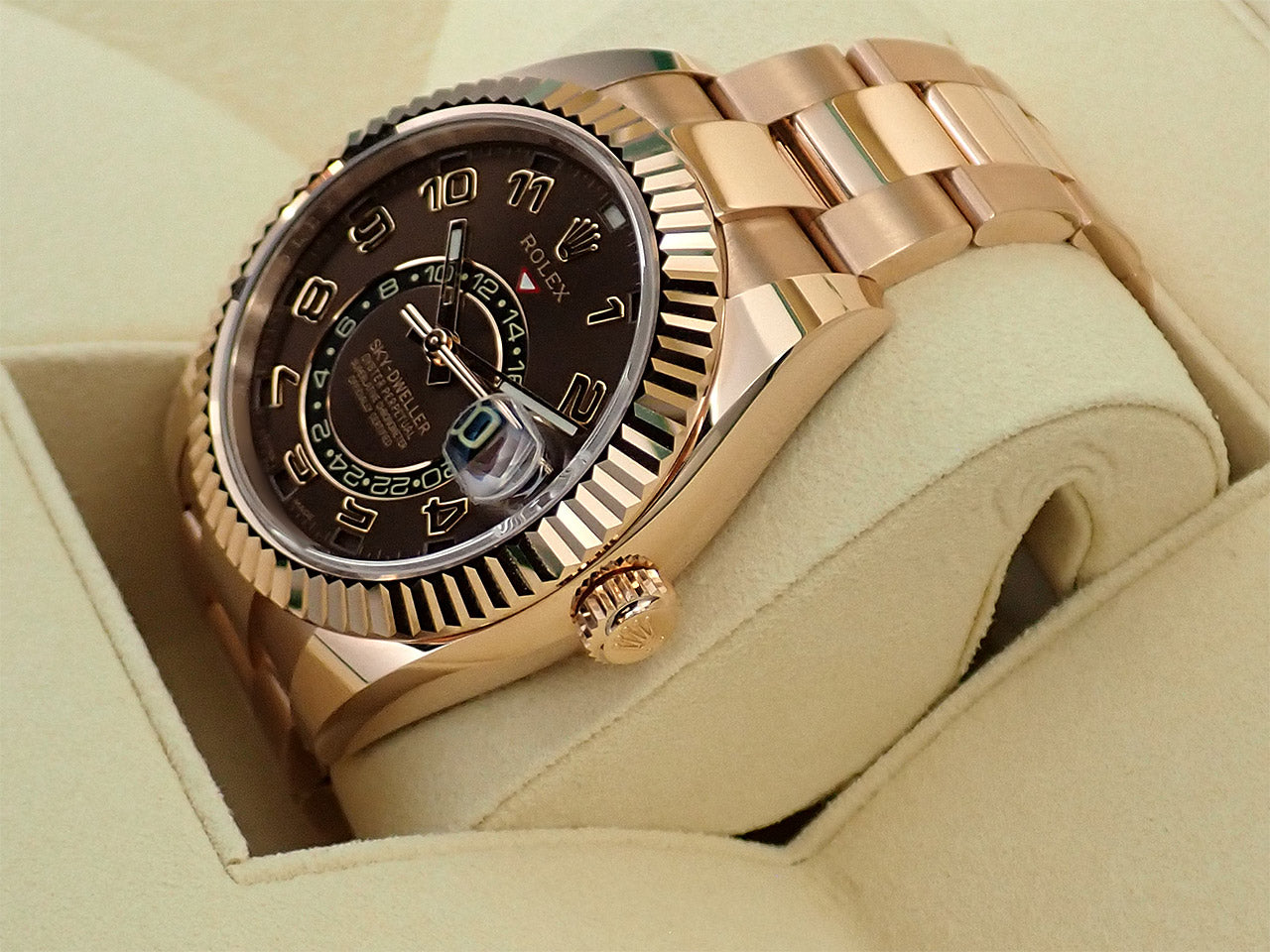 Rolex Sky-Dweller Ref.326935 18KERG Chocolate Arabic Dial