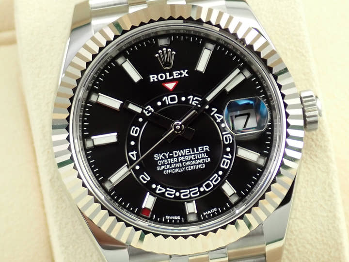 ロレックス スカイドゥエラー Ref.326934 ステンレススチール/ホワイトゴールド ブラック文字盤 ジュビリーブレスレット 未使用 KH925UWZ