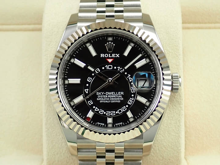 ロレックス スカイドゥエラー Ref.326934 ステンレススチール/ホワイトゴールド ブラック文字盤 ジュビリーブレスレット 未使用 KH925UWZ