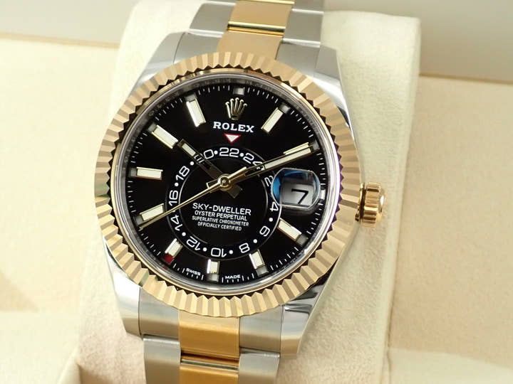ロレックス スカイドゥエラー Ref.326933 ブラック文字盤 未使用 sky-dweller-23 オイスターブレスレット