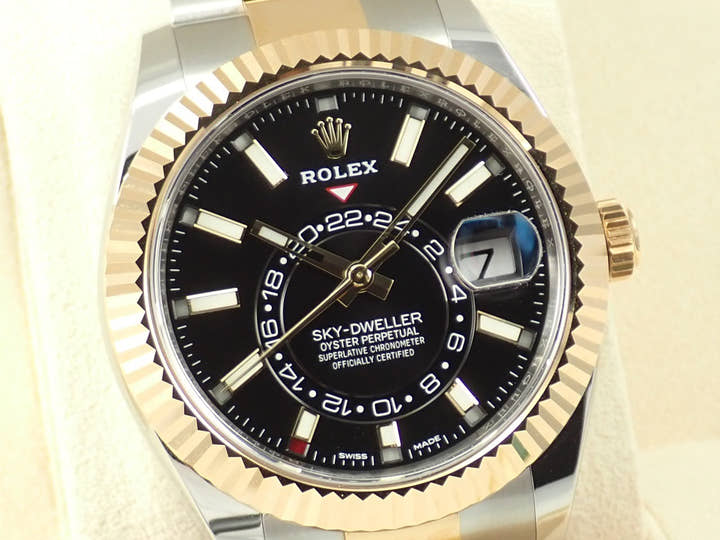 ロレックス スカイドゥエラー Ref.326933 ブラック文字盤 未使用 sky-dweller-23 オイスターブレスレット