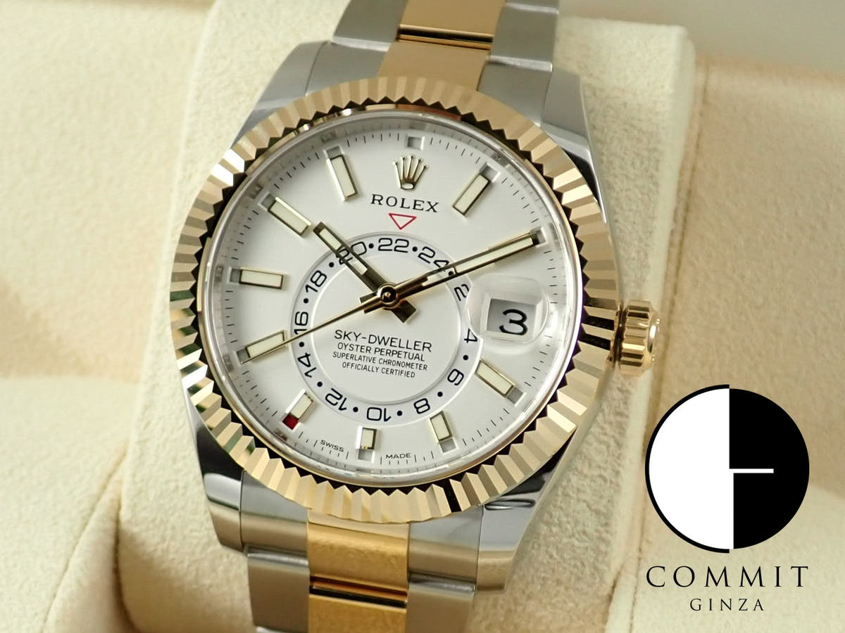 ロレックス スカイドゥエラー Ref.326933 ホワイト文字盤 未使用 sky-dweller-24 オイスターブレスレット