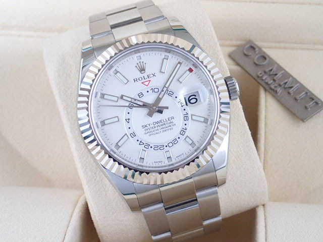 ロレックス スカイドゥエラー Ref.326934 ホワイト文字盤 未使用 sky-dweller-3 オイスターブレスレット