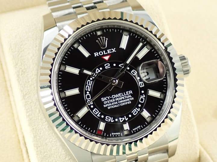 ロレックス スカイドゥエラー Ref.326934 ステンレススチール/ホワイトゴールド ブラック文字盤 ジュビリーブレスレット 未使用 269X3XHZ