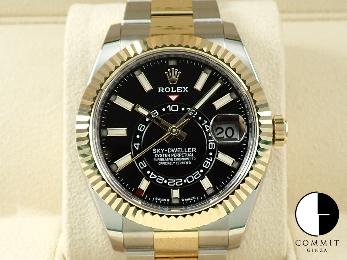ロレックス スカイドゥエラー Ref.336933 ブラック文字盤 未使用 R1LKJKWV